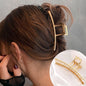 Pearl Hair Claw Set Clip for Women Gold Color Hairpins Metal Hair Accessories Geometric Hollow Pincer Barrette Crystal Clip Big Dsers