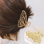 Pearl Hair Claw Set Clip for Women Gold Color Hairpins Metal Hair Accessories Geometric Hollow Pincer Barrette Crystal Clip Big Dsers