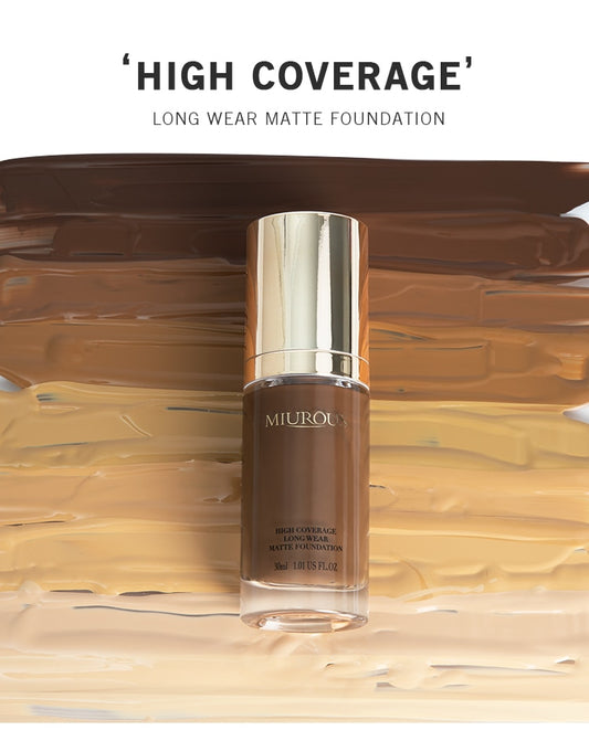 Hot Selling High Coverage Long-wear Matte Foundation 10 shades natural and perfect matte foundation