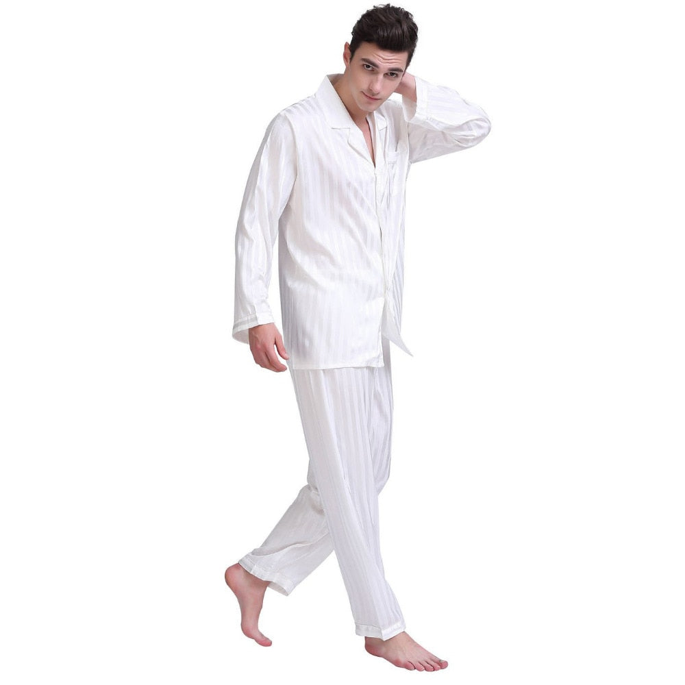 Men's Silk Loungewear Sets Dsers