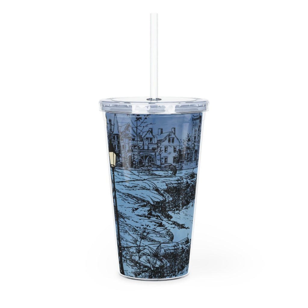 A Romantic Row Through the Canal Plastic Tumbler with Straw - DunbiBeauty, LLC