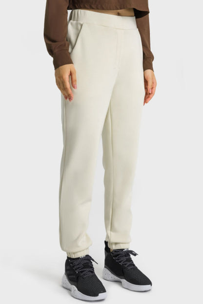 Pull-On Joggers with Side Pockets Trendsi