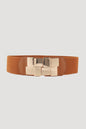 Geometric Buckle Elastic Wide Belt