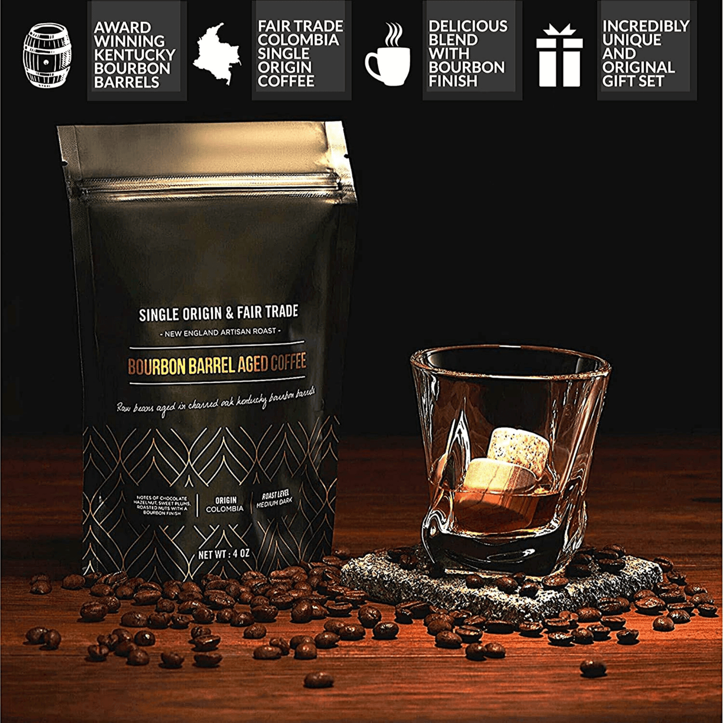 The Gourmet Set - ROCKS x Bourbon Barrel Aged Coffee Zendrop