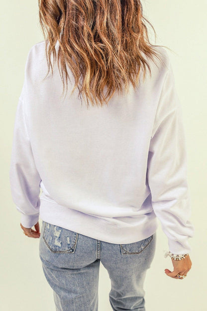 Oversized Solid Drop Shoulder Sweatshirt Kiwidrop