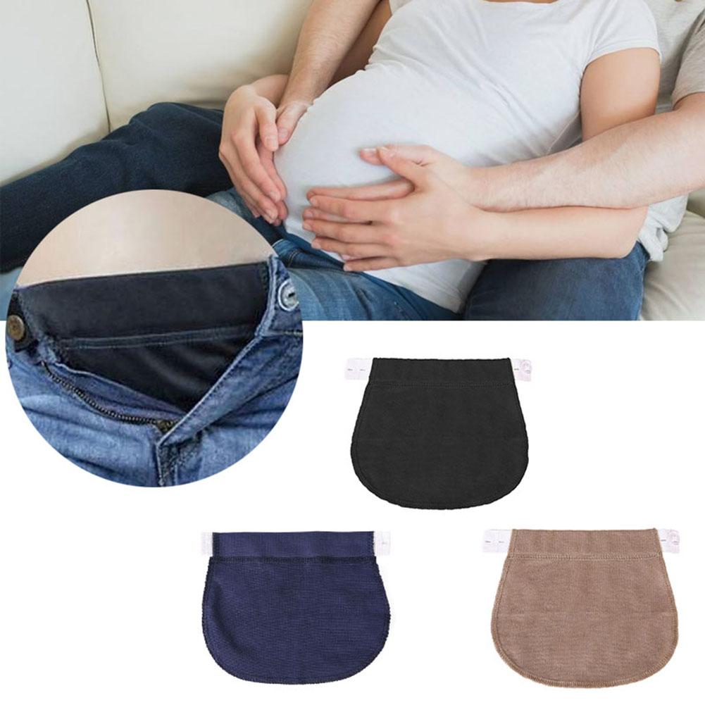 Maternity Pregnancy Waistband Belt Soft Adjustable Elastic Pants Lengthening Waist Extenders Button Mother Loose Pants Belt Larnt