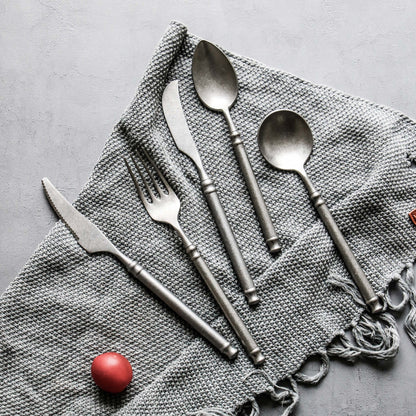 A66 Beautiful Scrub Kitchen Western Cutlery Set Steak Coffee Dessert Series Retro Special Tableware - DunbiBeauty, LLC