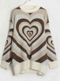 Heart Dropped Shoulder Sweater