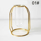 Nordic Simple Golden Glass Vase Zendrop