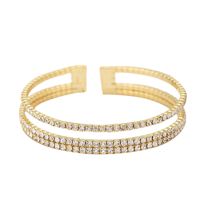 Women's Full Zircon Multi-Layer Unique Open Bracelet Kiwidrop