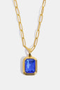 Zircon 18K Gold-Plated Geometrical Shape Pendant Necklace