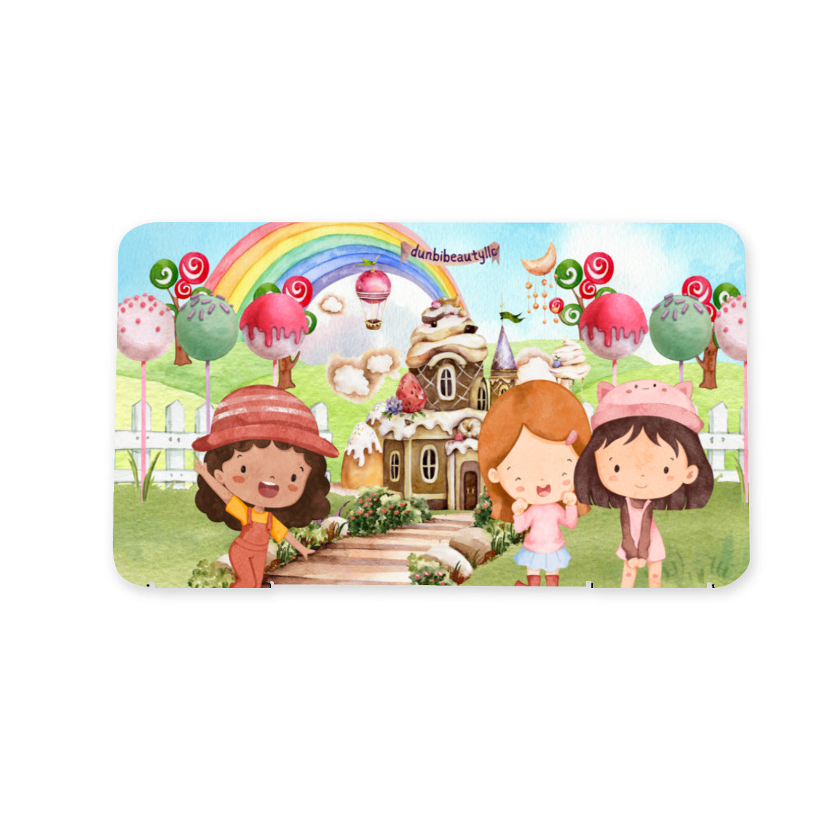 Mask Storage Box｜Plastic - Watercolor, Candy, Pastel, Lollypops, Chocolate, Treats, Dessert, Girls, Friends, Rainbow, Candy Shop, Hot Air Balloon, Cake Pops, Chocolate Clouds (Designed by Dunbi)