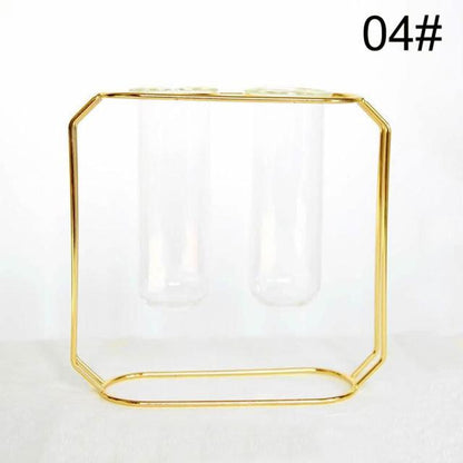 Nordic Simple Golden Glass Vase Zendrop