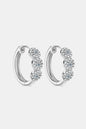 Moissanite 925 Sterling Silver Huggie Earrings