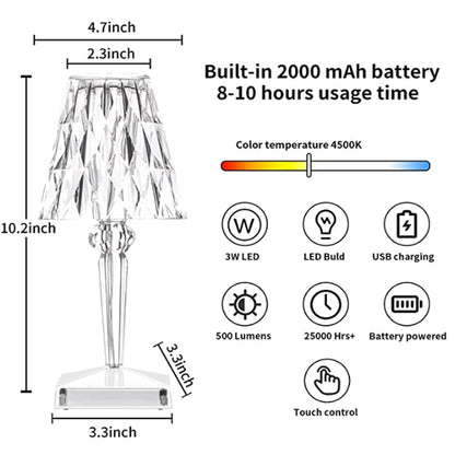 Acrylic Desk Lamp - DunbiBeauty, LLC