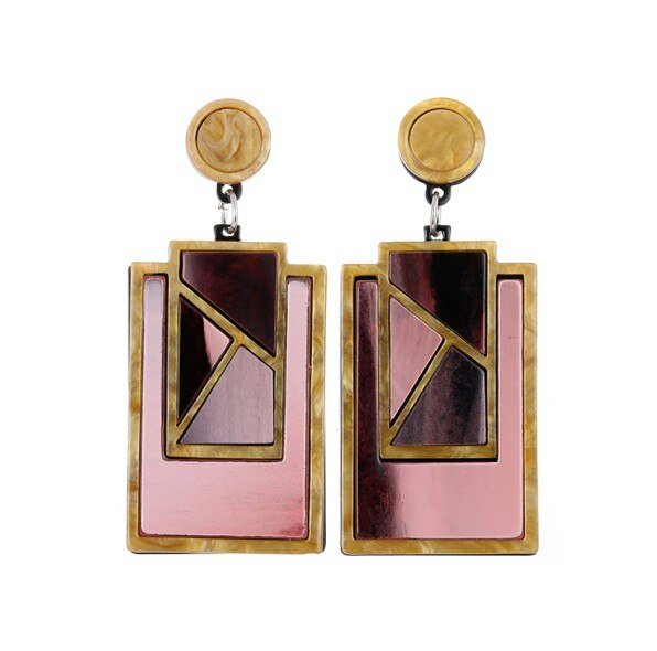 Acrylic Geometric Aesthetic Earrings - DunbiBeauty, LLC