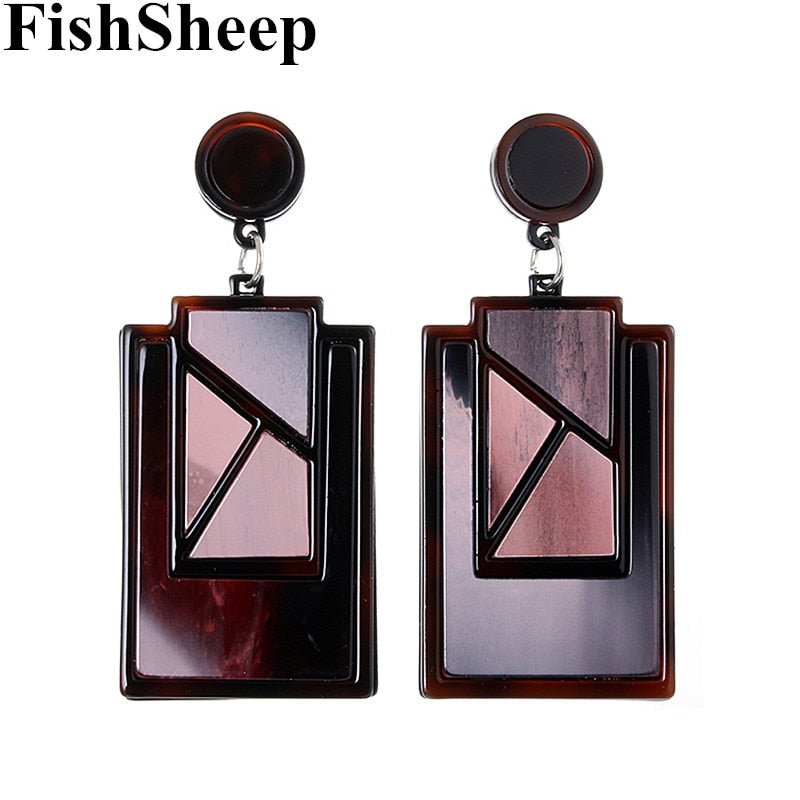 Acrylic Geometric Aesthetic Earrings - DunbiBeauty, LLC