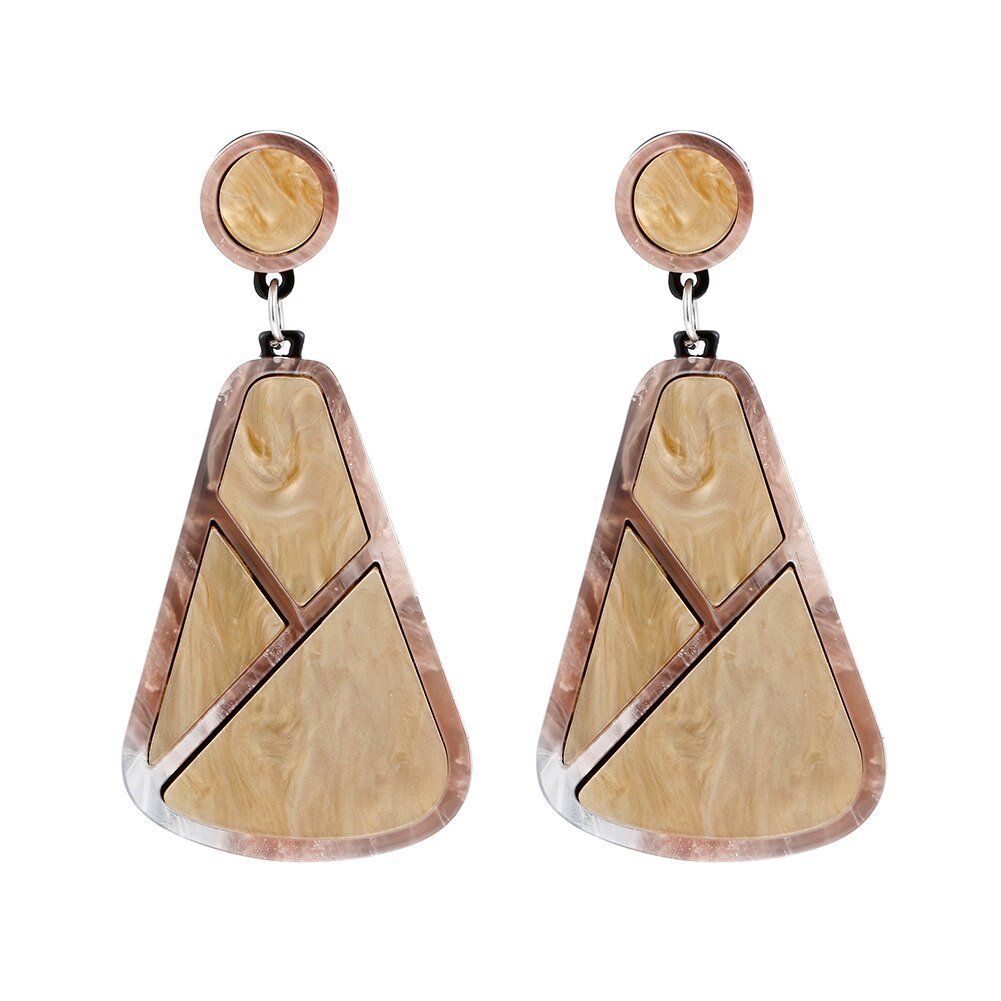 Acrylic Geometric Drop Earrings - DunbiBeauty, LLC