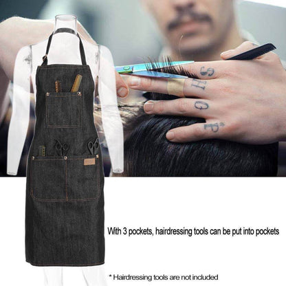 Adjustable Salon Hair Cutting Hairdresser Barber Denim Haircutting Apron Cloth For Woman Men Baking Restaurant Kitchen Cooking - DunbiBeauty, LLC