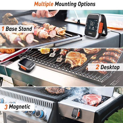 AidMax WR01 Digital Wireless BBQ Meat Thermometer Grill Oven Thermomet With Stainless Steel Probe Cooking Kitchen Thermometer - DunbiBeauty, LLC