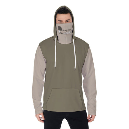 All-Over Print Men's Pullover Hoodie With Mask Keep the Moustache Movember (Designed by Dunbi) - DunbiBeauty, LLC