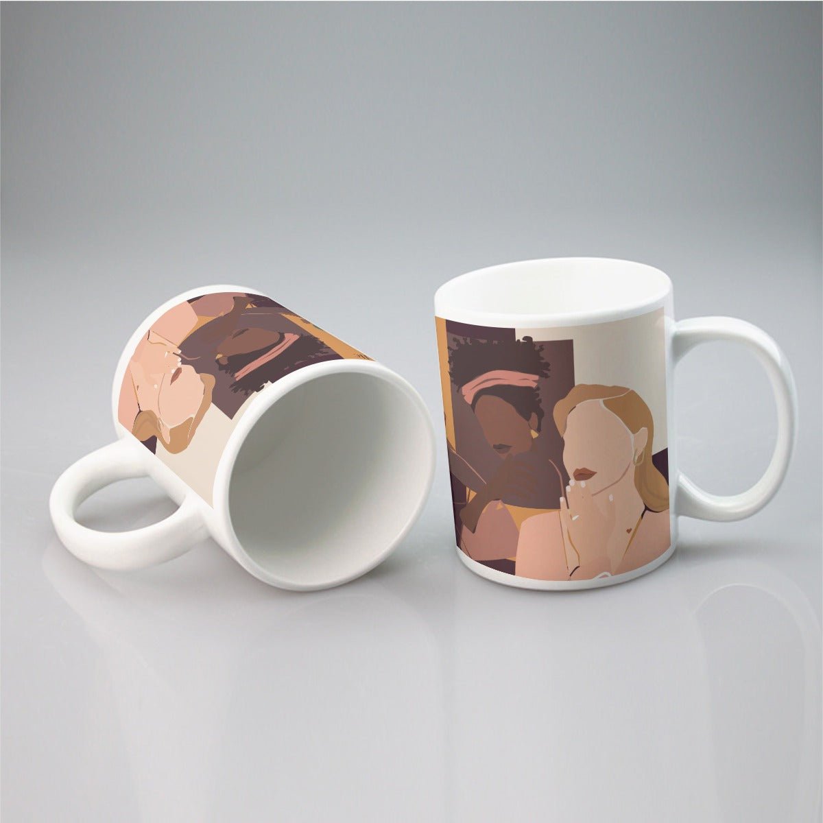 All-over print mug Afro Latinas, Latinas, Community, Beauty, Grace, Style, Fashion. Trendsetters (Designed by Dunbi) - DunbiBeauty, LLC