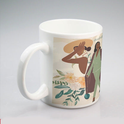 All-over print mug Black Women in Business, Elegance, Beauty, Confidence (Designed by Dunbi) - DunbiBeauty, LLC