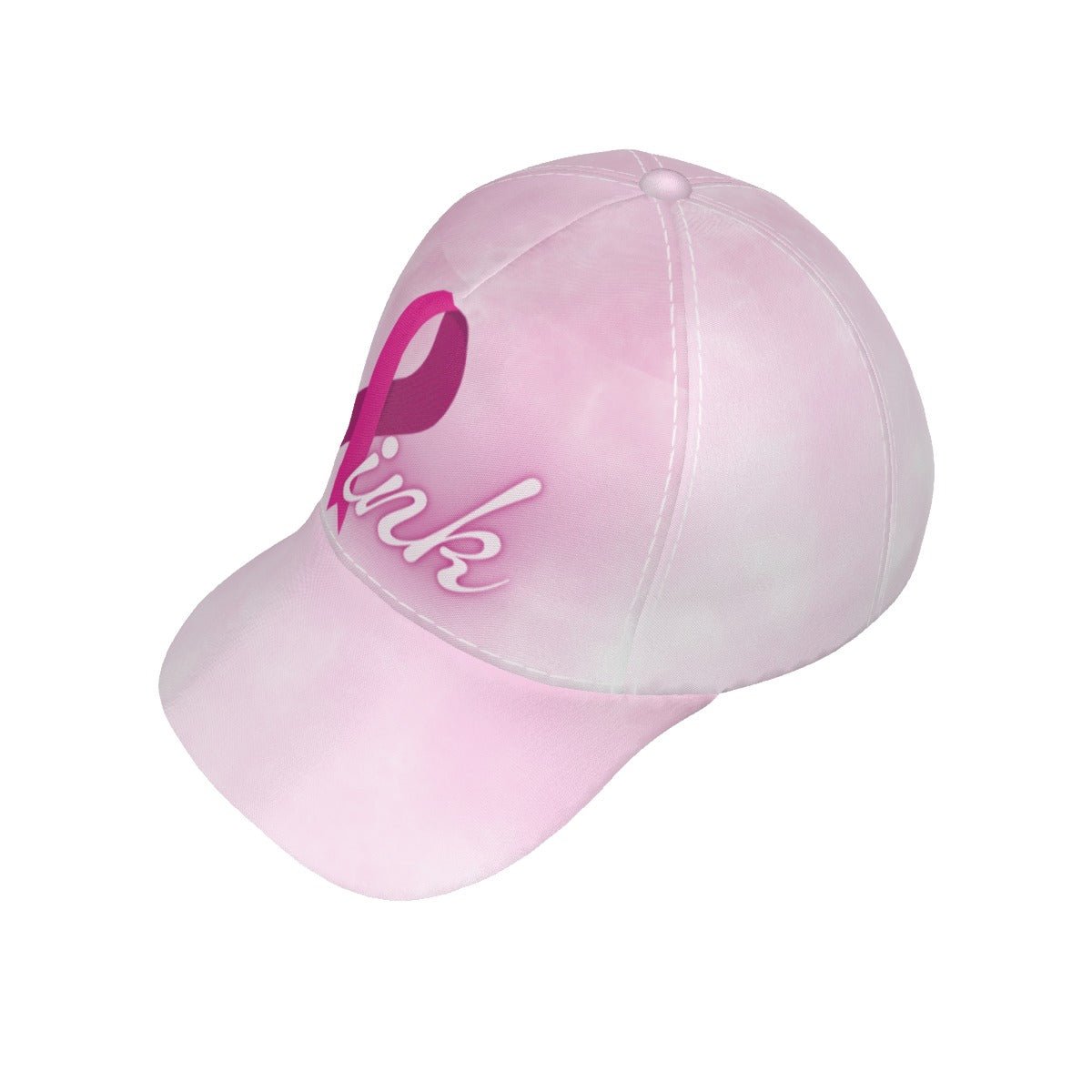 All-Over Print Peaked Cap Pink Breast Cancer Awareness (Designed by Dunbi) - DunbiBeauty, LLC