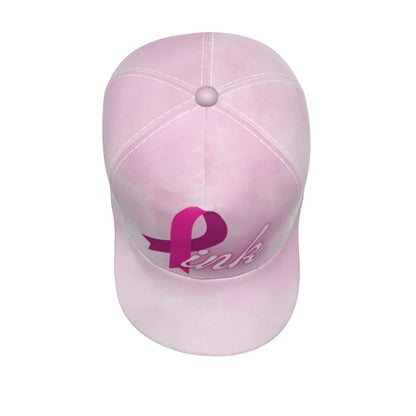 All-Over Print Peaked Cap Pink Breast Cancer Awareness (Designed by Dunbi) - DunbiBeauty, LLC