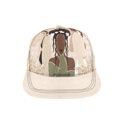 All Over Print Snapback Cap Black Woman, Asian Woman, Muslim Woman, Beauty, Elegance (Designed by Dunbi) - DunbiBeauty, LLC