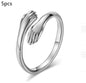 Alloy Simple Hands Hug Ring Opening Adjustable Jewelry - DunbiBeauty, LLC