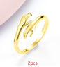 Alloy Simple Hands Hug Ring Opening Adjustable Jewelry - DunbiBeauty, LLC