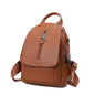 Anti-theft Backpack Ladies Multi-compartment Leather Backpack - DunbiBeauty, LLC