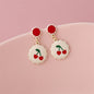 AOMU Cherry and Fruit Shaped Drop Earrings - DunbiBeauty, LLC