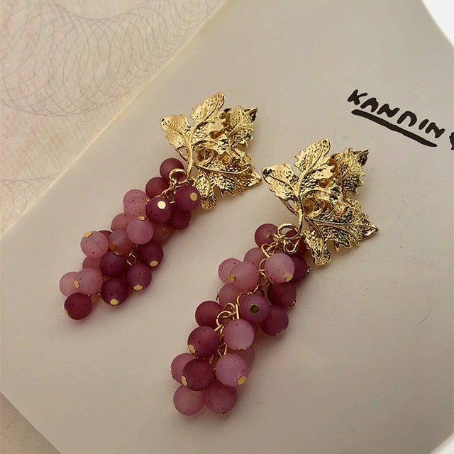 AOMU Cherry and Fruit Shaped Drop Earrings - DunbiBeauty, LLC