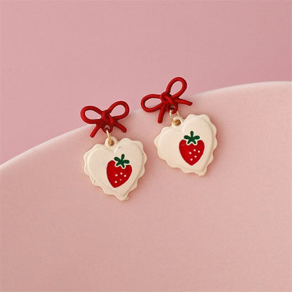 AOMU Cherry and Fruit Shaped Drop Earrings - DunbiBeauty, LLC