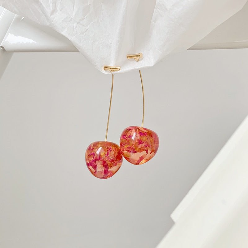 AOMU Cherry and Fruit Shaped Drop Earrings - DunbiBeauty, LLC