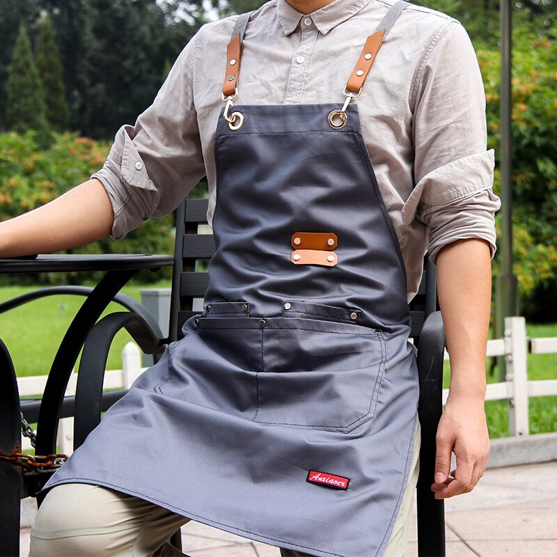 Apron Fashion Kitchen Coffee Barbecue Manicure Milk Tea Shop Canvas Waiter Work Clothes - DunbiBeauty, LLC