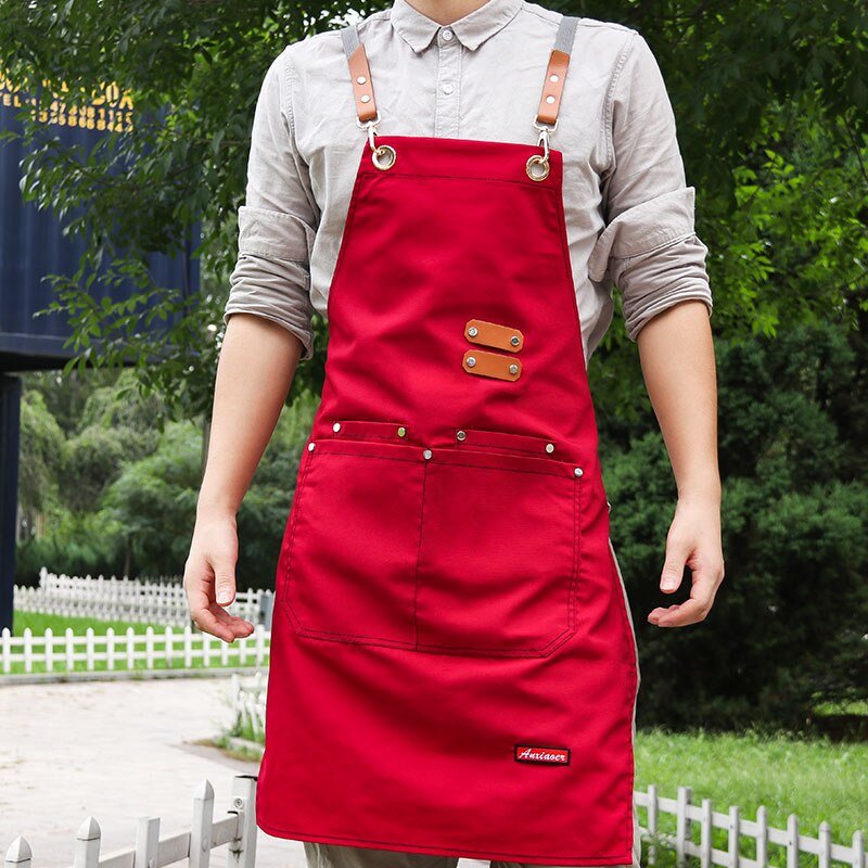 Apron Fashion Kitchen Coffee Barbecue Manicure Milk Tea Shop Canvas Waiter Work Clothes - DunbiBeauty, LLC