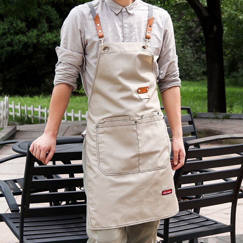 Apron Fashion Kitchen Coffee Barbecue Manicure Milk Tea Shop Canvas Waiter Work Clothes - DunbiBeauty, LLC