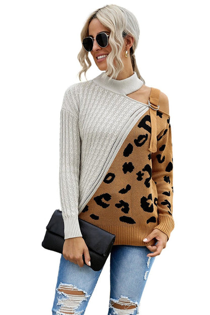 Asymetrical Buckle Sweater - DunbiBeauty, LLC