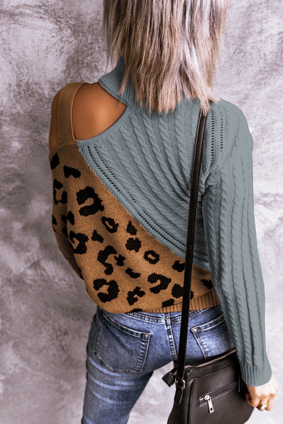 Asymetrical Buckle Sweater - DunbiBeauty, LLC