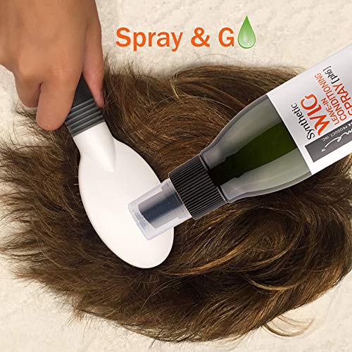 Awesome Synthetic Wig Leave-in Conditioning Spray [pH6] - Top Professional Wig Care Solution, Best Wig Detangle Spray, Moisturizes & Replenishes Synthetic Wigs, Easy Combing, Coconut Oil, 7 Ounce - DunbiBeauty, LLC