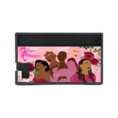 Nintendo Switch Game Console Stickers ｜PVC -Unity, Hope, Pink, Hot Pink, Burgundy, Roses, Breast Cancer Awareness, Women, Black, Hispanic, White, Hair, Smooth (Designed by Dunbi)