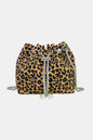 Animal Print Nylon Bucket Bag