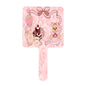 Handle Square Mirror｜Rubber Cute Teddy Bear, Tea Party, Ribbon, Bows, Cakes, Cute, Victorian, Doll, Cute Girl, Pink Style 2, Roses (Designed by Dunbi)