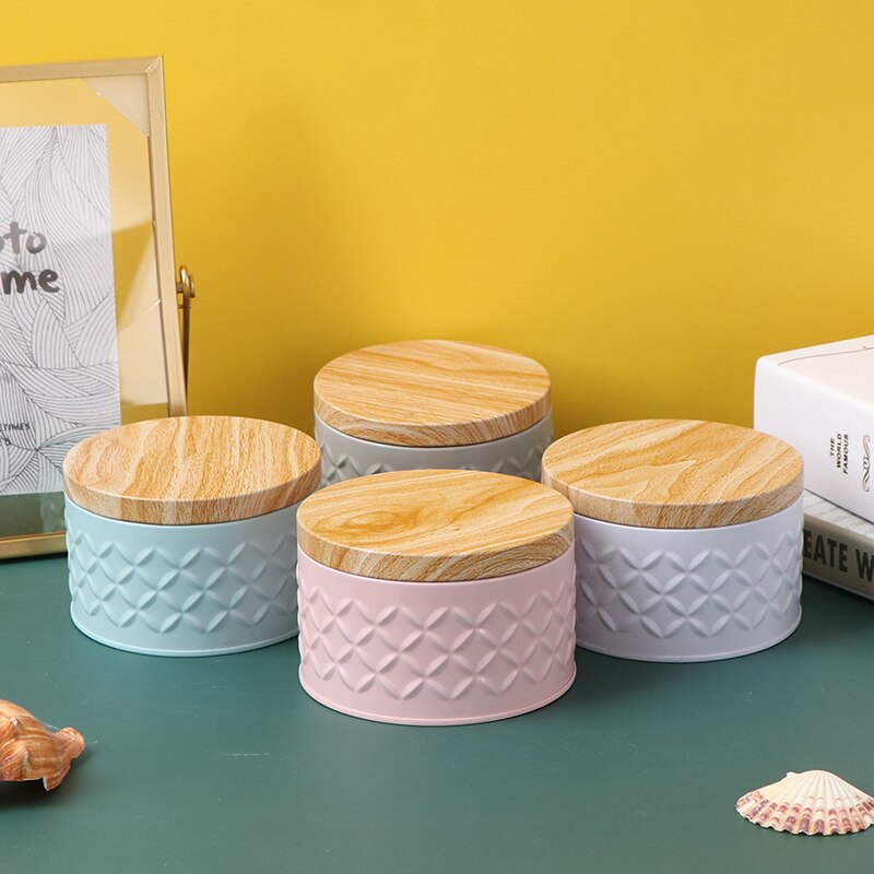 Round Wood Storage Box Zendrop