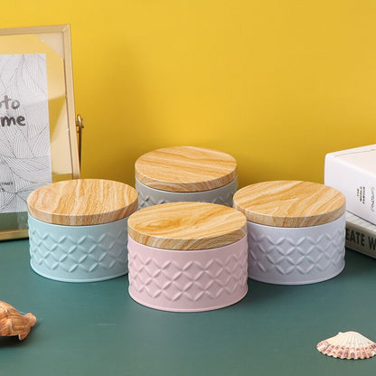 Round Wood Storage Box Zendrop