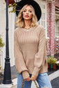 Round Neck Dropped Shoulder Sweater