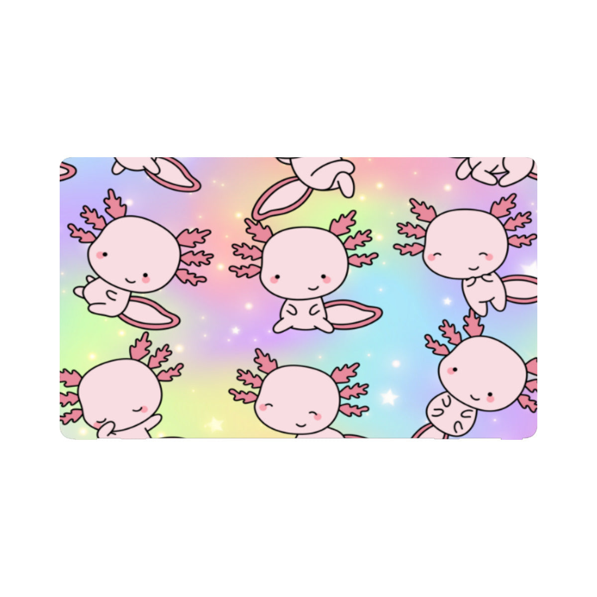 Nintendo Switch Game Console Stickers ｜PVC -Axolotl, Pastel Rainbow, Cute, Kawaii, Aesthetic, Art, Pink, Blue, Yellow, Green, Purple (Designed by Dunbi)